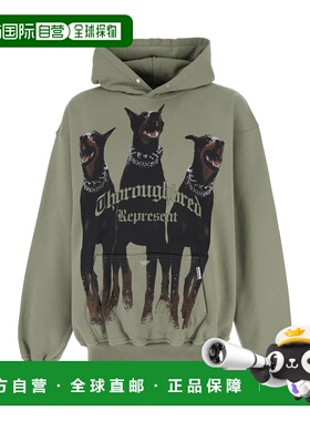 1h可退 香港直邮Represent 男士 Fixed and on Front 绿色带帽长