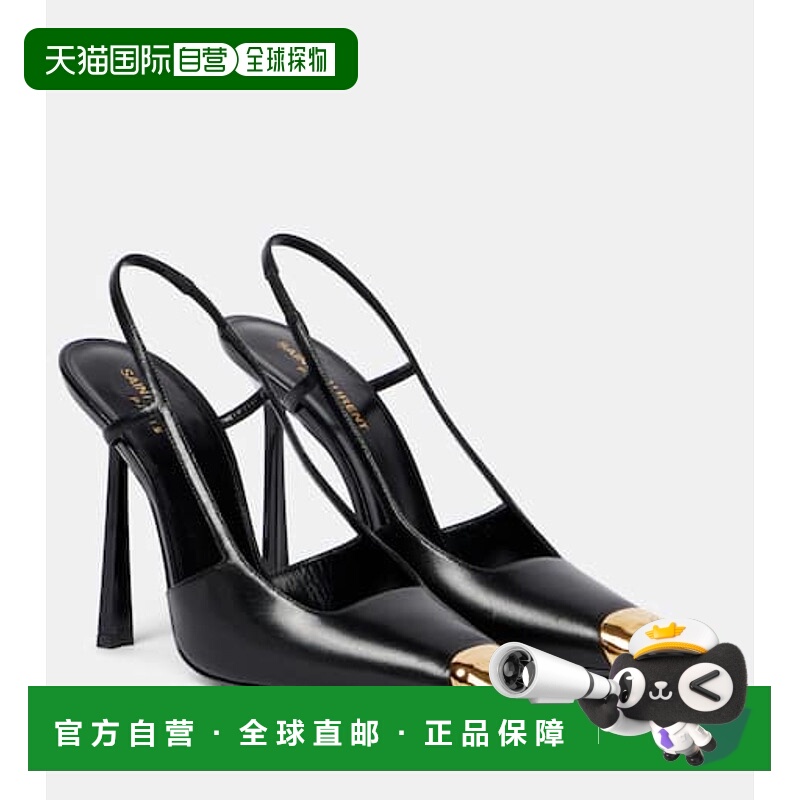 1h可退 香港直邮Saint Laurent 圣罗兰 女士 Jeanne 110 皮质露跟