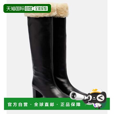 1h可退 香港直邮潮奢 toteme 女士 Downtown 皮质及膝靴子厚底鞋