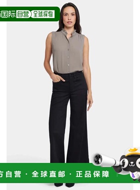 自营Women's NYDJ Mia Jeans Black Denim High Rise Flared Leg