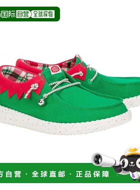 自营Hey Dude Wendy Holiday Elf 42658-3XX Women's Green Slip