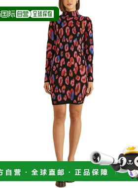 自营FARM Rio Iridescent Leopards Cut Out Knit Mini Dress - b