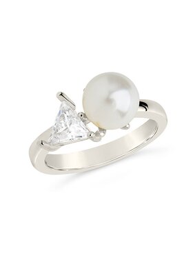 sterling forever【美国奥莱】直发 Dara 戒指 - 银