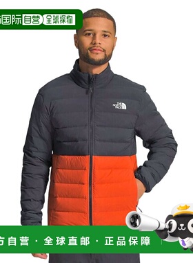 自营 The North Face Belleview NF0A7UJFUV2男式黑色/橙色羽绒服