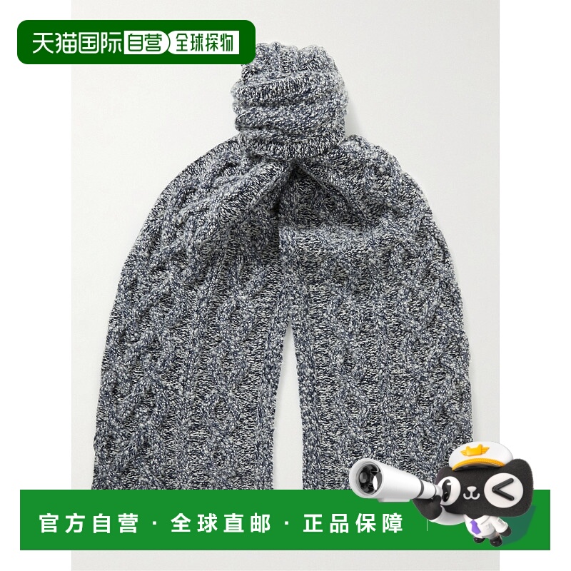 1h可退 香港直邮Loro Piana 诺悠翩雅 男士 Sciarpa 粗线针织羊绒