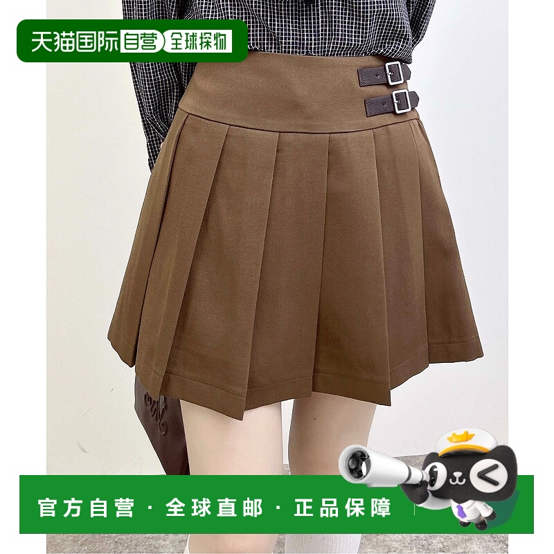 1h可退 日本直邮INGNI 女士侧边腰带褶皱裙裤 1254300124半身裙