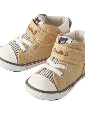 mikihouse帆布童鞋DOUBLE B二段61-9303-387焦糖色