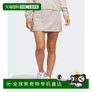 女士复古格纹高弹力高尔夫半身裙 Golf 舒 日本直邮adidas 1h可退