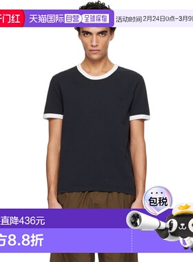 1h可退 香港直邮潮奢 A.P.C. 男士 黑色 Contrast Trim T 恤 COHB