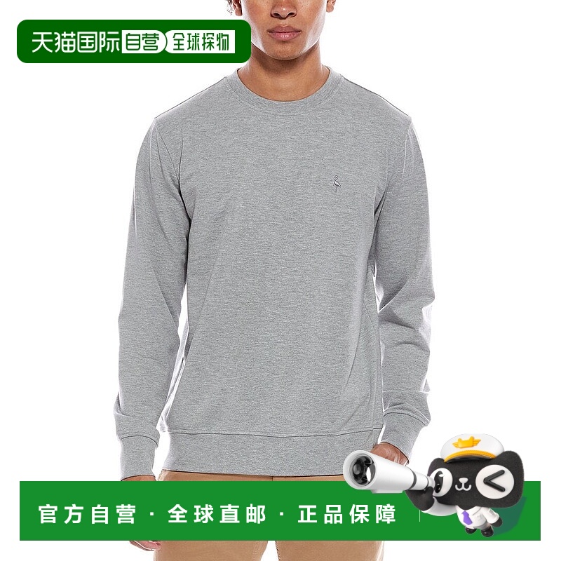 自营TailorByrd羊毛圆领运动衫-灰色 美国奥莱直发卫衣上衣男装