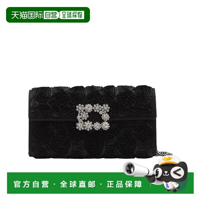 香港直邮Roger Vivier 信封翻盖花朵扣手包 RBWAMFDN200RS0手拿包