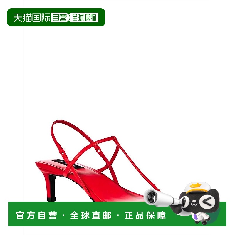 自营aquaWomen's T-Strap Slingback High-Heel Sandals In Red -