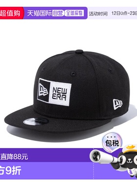 日本直邮New Era 儿童 9FIFTY 方框标志黑色 x 白色儿童 14524746