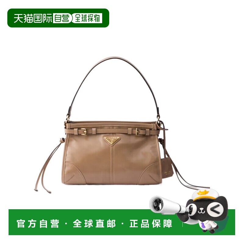 香港直邮PRADA 女士斜挎包 1BC2972CYRVOOMF0LT6 AW2026 棕色 - 实物图