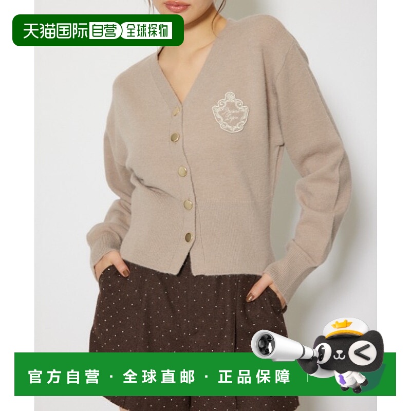 1h可退 日本直邮rienda 女装 宽松半拉链开衫毛衣 110IA7702601