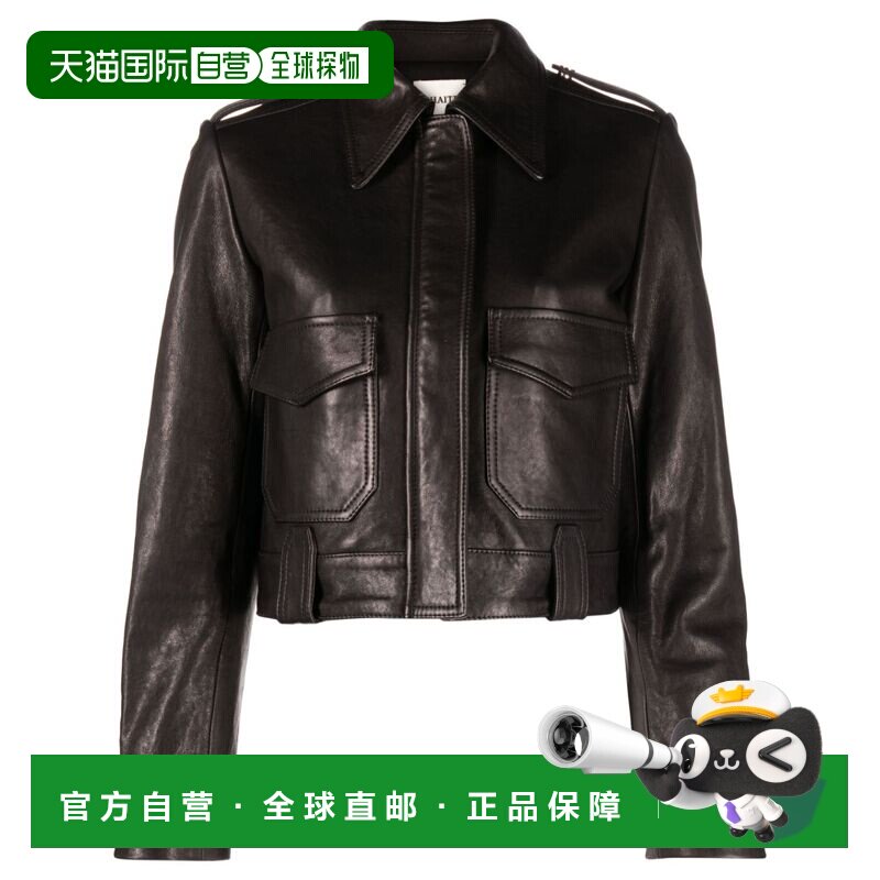 香港直邮KHAITE 女士皮衣 6034729200 CO 黑色 长 【付后1h可退】