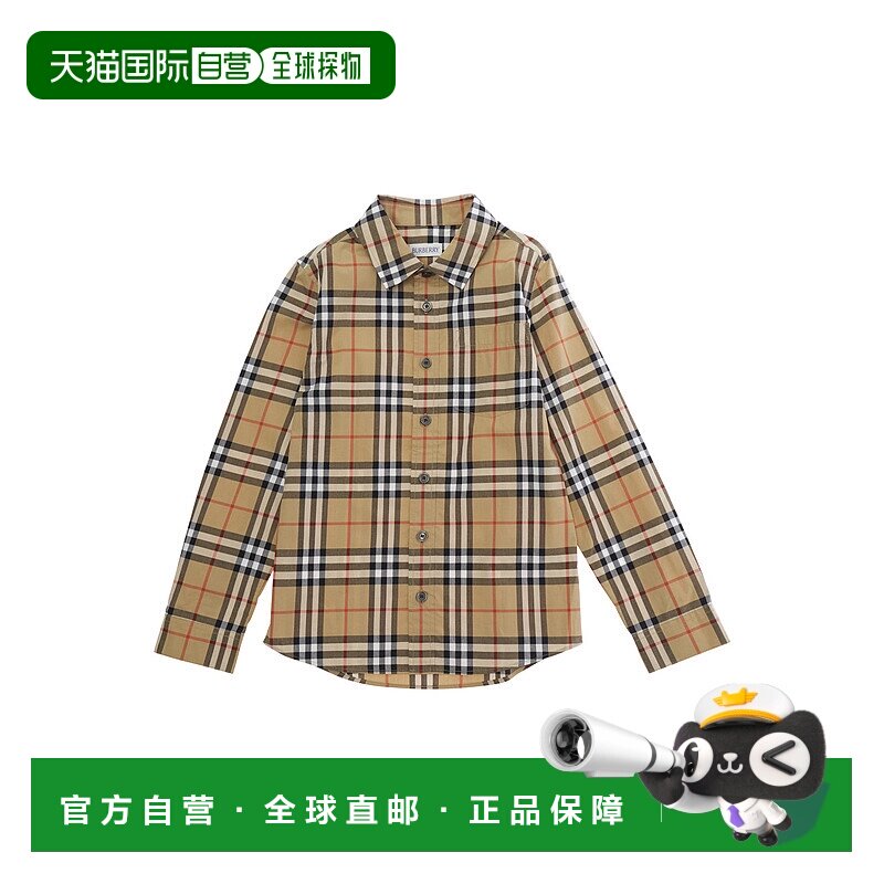 1h可退 香港直邮潮奢 Burberry 巴宝莉 女童 KB5 OWEN LS CHK E