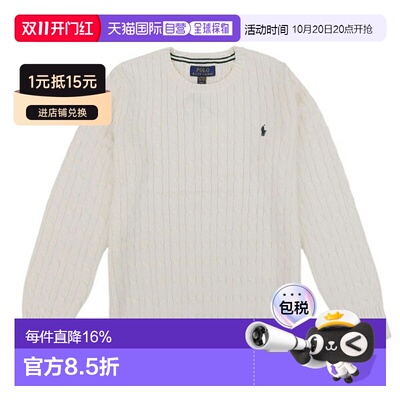 日本直邮拉夫 劳伦女童男童针织衫 XL (18-20) 白色 C CORE 32370