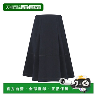 自營 褶皺迷笛裙 黑色 美國奧萊直發 marni帶標志補丁