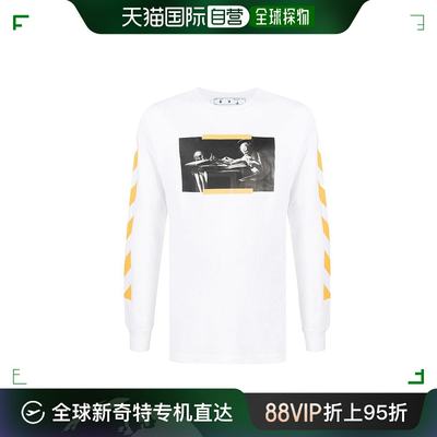 香港直邮OFFWHITE/男士休闲条纹T恤OMAB001F21JER004