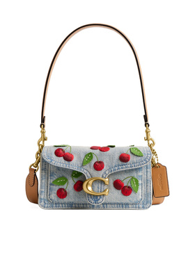 COACH 女士斜挎包 CDZ33B4EI SS2026 灰色 Tabby 樱桃刺绣单肩包