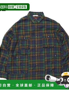 日本直邮Nanga 褪色格子露营衬衫橙蓝色 NW2331-1H236