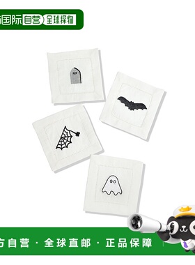 自营 tiramisu迷人优雅的鸡尾酒餐巾纸-黑色/金色 美国奥莱直发