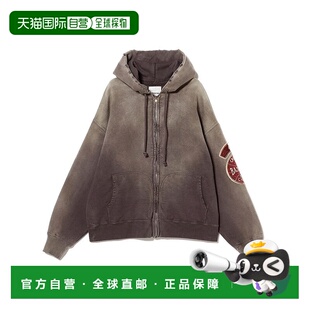 复古做旧处理 1h可退 男装 WOW 棒球主题半拉链连帽 日本直邮BOW