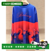 Tee 1h可退 男士 深蓝色天鹅印花长袖 香港直邮Burberry 巴宝莉