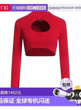 1h可退 香港直邮Courreges 女士 高领上衣 red红色 舒适时尚