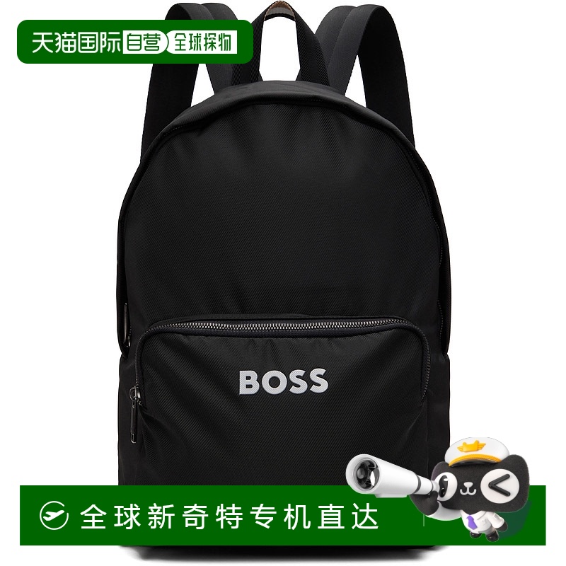 1h可退 香港直邮潮奢 BOSS 波士 男士 黑色 Contrast Logo Signat