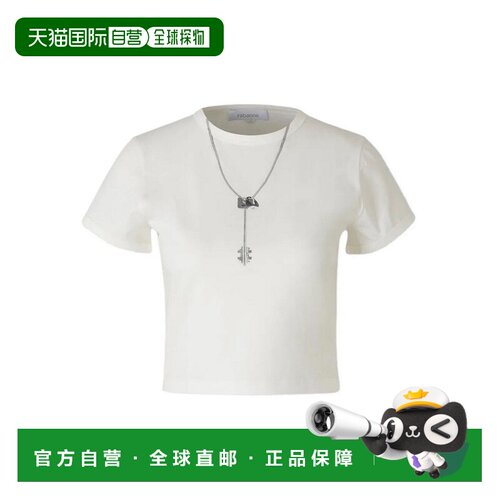 欧洲直邮RABANNE 女士T恤 SHJTE029CO0494P100 AW2025 白色