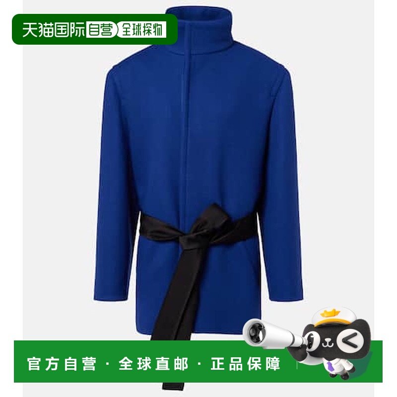 1h可退 香港直邮潮奢 Saint Laurent 圣罗兰 女士 束带真丝边羊毛,男装,夹克,淘宝优惠券,粉丝福利购,淘宝优惠卷