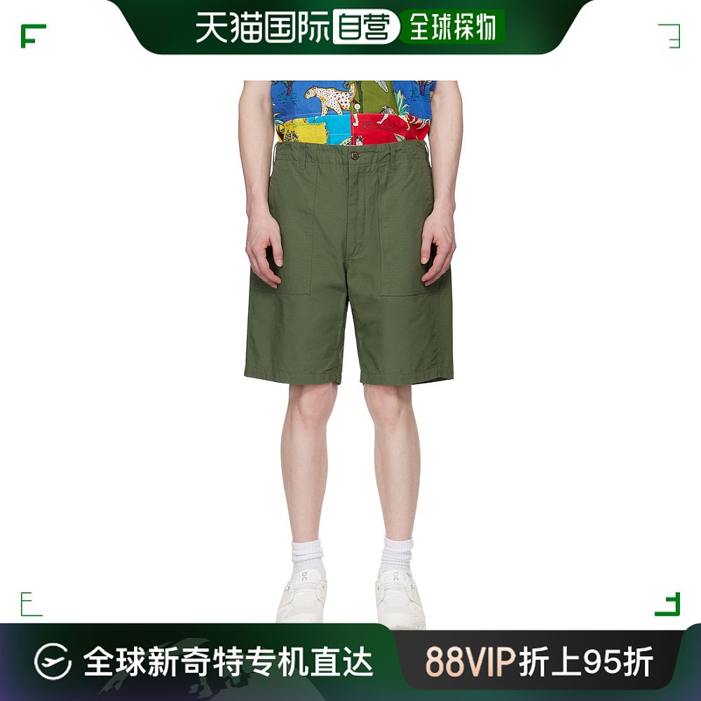 香港直邮潮奢 engineered garments男士绿色 Fatigue短裤 24S1