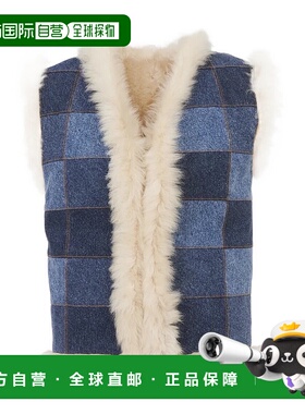 香港直邮Chloe 双面马甲 C23ACV06205牛仔短款羊毛