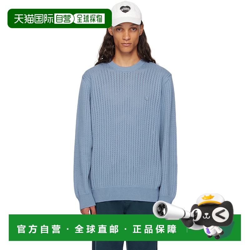 1h可退 香港直邮潮奢 CARHARTT WIP 男士 蓝色 Caleb 针织衫 I033