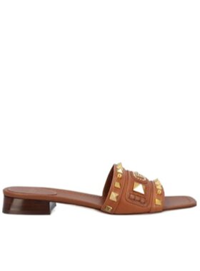 VALENTINO 女士凉鞋 WS0LT2ZQFN58 SS2025 棕色 铆钉拖鞋