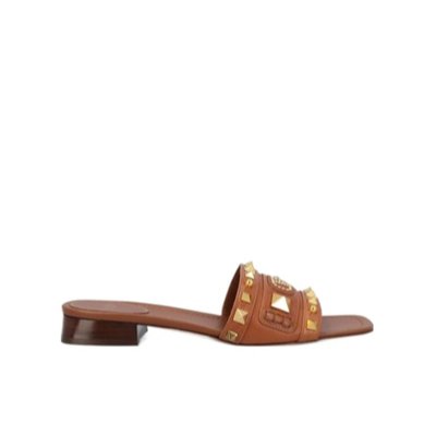 VALENTINO 女士凉鞋 WS0LT2ZQFN58 SS2025 棕色 铆钉拖鞋