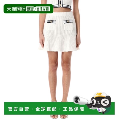 香港直邮Self-Portrait 女士 MARINER 针织迷你半身裙 SS25018SKW