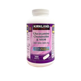 加拿大直邮 KIRKLAND 氨糖软骨素MSM300粒/瓶中老年成人修复关节