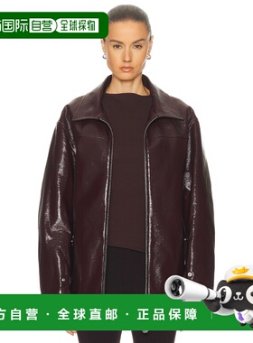 1h可退 香港直邮Courreges 女士 长款短夹克 425CBL322VY0014