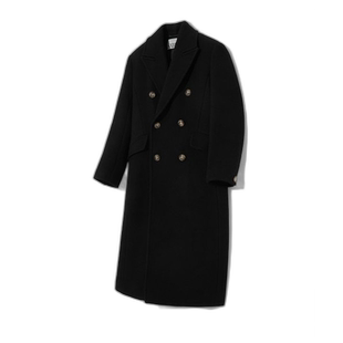 韩国直邮SATUR设计师款大气简约日常休闲个性大衣SA22FWMC02A1BK