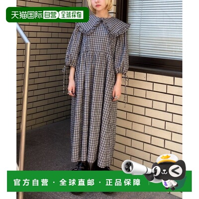 1h可退 日本直邮Candy Stripper 女士大领口格纹连衣裙 1253401