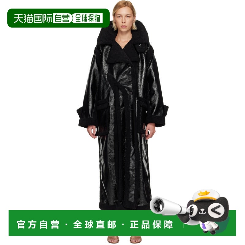 香港直邮潮奢 Ottolinger 女士 黑色 Oversized Split 人造毛皮大