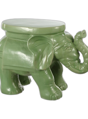 jonathan y大象 14.2 英寸陶瓷花园凳 - 绿色 【美国奥莱】直发