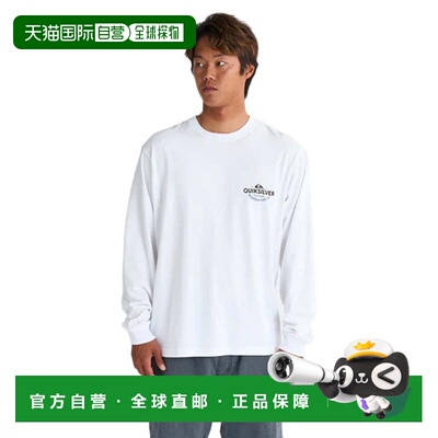日本直邮Quiksilver TYPED OUT 长袖T恤 [25SPQLT251002WHT] 白色