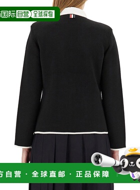 香港直邮THOM BROWNE 女士夹克 SS2024 FKJ083BY1002001 黑色开衫