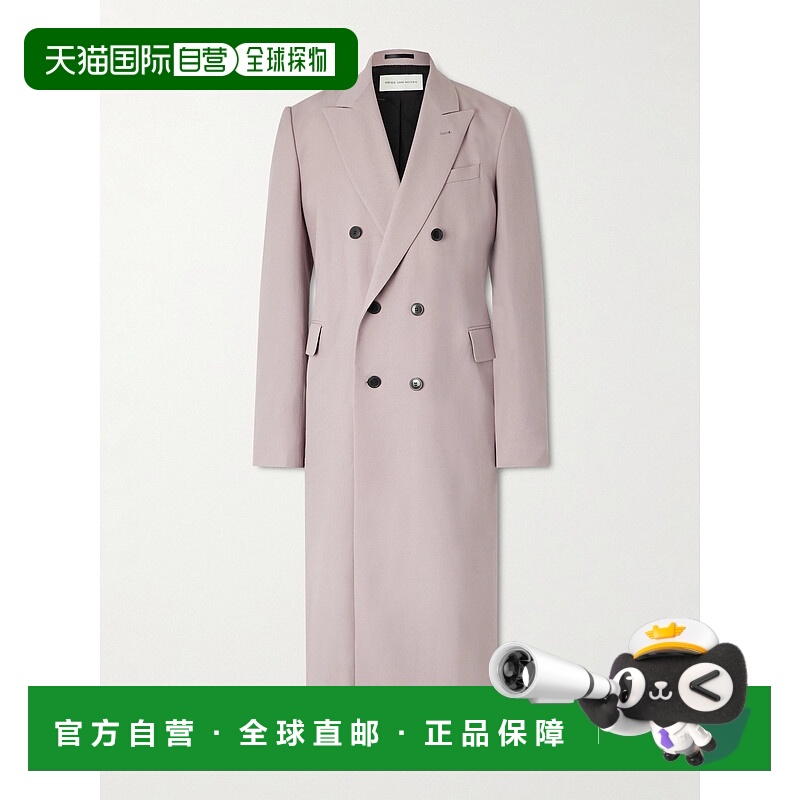 Dries Van Noten 德赖斯 范诺顿 男士 双排扣羊毛/斜纹布外套男装