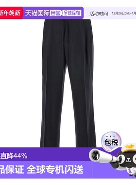 香港直邮AMIRI 男士 Loops and Front Pences 黑色连腰带羊毛混纺