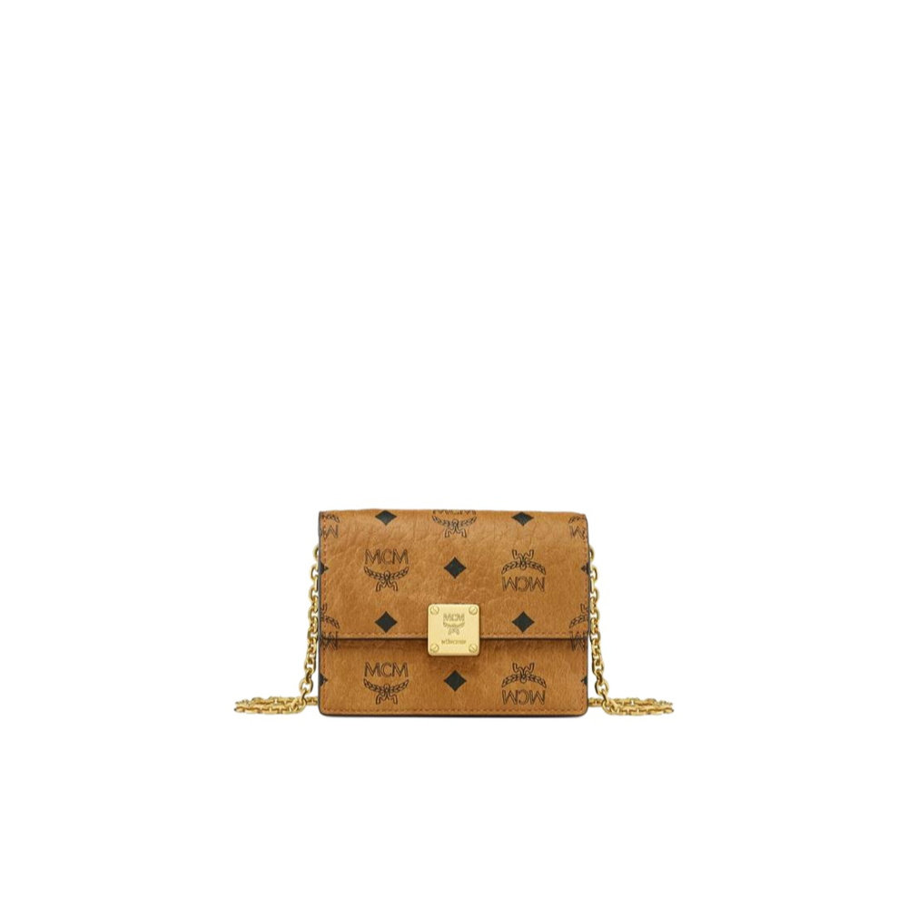 MCM 女士钱包 MYLFATA03CO AW2025 棕色 Aren Visetos 链条钱包
